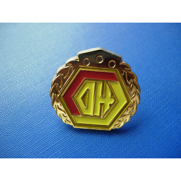 Insigne en métal plaqué or, épingle à émail (GZHY-CY-029)